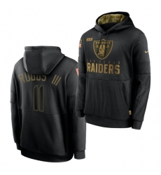 Men Las Vegas Raiders 11 Henry Ruggs III 2020 Salute To Service Black Sideline Performance Pullover Hoodie Men Las Vegas Raiders 11 Henry Ruggs III 2020 Salute To Service Black Sideline Performance Pullover Hoodie