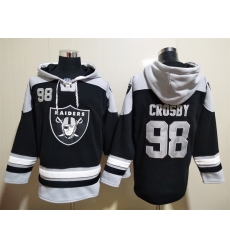 Men Las Vegas Raiders 98 Maxx Crosby Stitched Hoodie Men Las Vegas Raiders 98 Maxx Crosby Stitched Hoodie