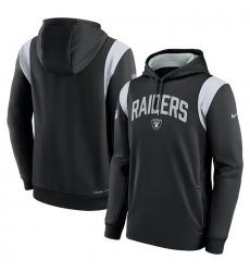 Men Las Vegas Raiders Black Sideline Stack Performance Pullover Hoodie 001 Men Las Vegas Raiders Black Sideline Stack Performance Pullover Hoodie 001