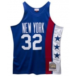 Men New York #32 Blue White Stitched Jesey