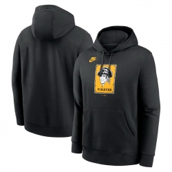 Men Pittsburgh Pirates Black Cooperstown Collection Logo Club Pullover Hoodie