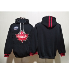 Men Team Canada Blank Black Ageless Must Have Lace Up Pullover Hoodie Men Team Canada Blank Black Ageless Must Have Lace Up Pullover Hoodie