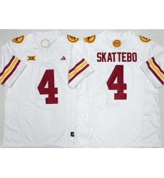 Men Arizona State Sun Devils 4 Cam Skattebo White 2025 F U S E Vapor Limited Stitched Jersey Men Arizona State Sun Devils 4 Cam Skattebo White 2025 F U S E Vapor Limited Stitched Jersey