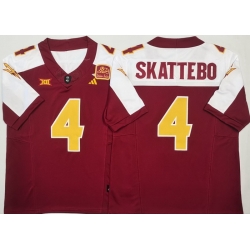 Men Arizona Sun Devils Red White #4 Cam SKATTEBO White Stitched F U S E NCAA Jersey Men Arizona Sun Devils Red White #4 Cam SKATTEBO White Stitched F U S E NCAA Jersey