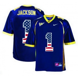 California Golden Bears 1 DeSean Jackson Navy USA Flag College Football Jersey