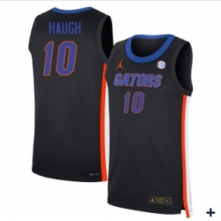 Men Florida Gators  10 Thomas Haugh Black College Basketball Jersey