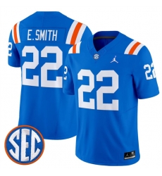 Men Florida Gators  22 Emmitt Smith Royal  1960s Throwback  F U S E  Vapor Limited Stitched Football Jersey