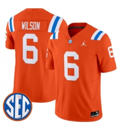 Men Florida Gators 6 Dallas Wilson Orange 1960s Throwback F U S E Vapor Limited Stitched Football Jersey Men Florida Gators 6 Dallas Wilson Orange 1960s Throwback F U S E Vapor Limited Stitched Football Jersey