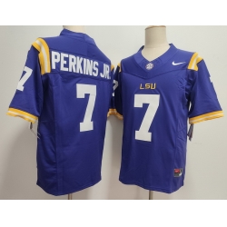Men LSU Tigers #7 Harold Perkins Purple Stitched F U S E NCAA Jersey Men LSU Tigers #7 Harold Perkins Purple Stitched F U S E NCAA Jersey