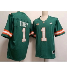 Men Miami Hurricanes 1 Malachi Toney Aqua Stitched Football Jerseys Men Miami Hurricanes 1 Malachi Toney Aqua Stitched Football Jerseys