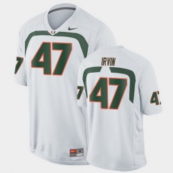 Men Miami Hurricanes Michael Irvin Game White College Football Jersey