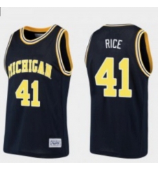 Men Glen Rice #41 Michigan Wolverines NCAA Jersey