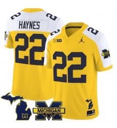 Men Michigan Wolverines 22 Justice Haynes Maize Alternate F U S E 2025 Vapor Limited Stitched Football Jersey Men Michigan Wolverines 22 Justice Haynes Maize Alternate F U S E 2025 Vapor Limited Stitched Football Jersey