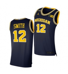 Michigan Wolverines Mike Smith 2021 Big Ten Regular Season Champions Blm Navy Jersey