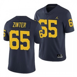 Michigan Wolverines Zak Zinter Navy Limited Men'S Jersey