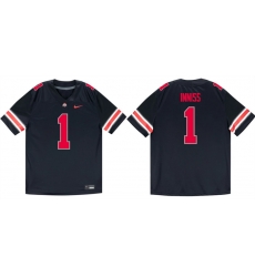 Men Ohio State Buckeyes 1 Brandon Inniss Black Stitched Jersey Men Ohio State Buckeyes 1 Brandon Inniss Black Stitched Jersey