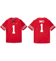 Men Ohio State Buckeyes 1 Brandon Inniss Scarlet Stitched Jersey Men Ohio State Buckeyes 1 Brandon Inniss Scarlet Stitched Jersey