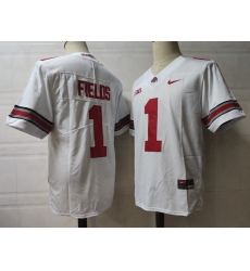 Men Ohio State Buckeyes #1 Justin Fields White 2023 F U S E NCAA Stitched Football Jersey Men Ohio State Buckeyes #1 Justin Fields White 2023 F U S E NCAA Stitched Football Jersey