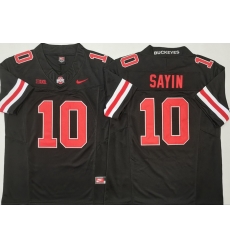 Men Ohio State Buckeyes #10 Julian Sayin Black Stitched F U S E NCAA Jersey II Men Ohio State Buckeyes #10 Julian Sayin Black Stitched F U S E NCAA Jersey II
