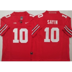 Men Ohio State Buckeyes #10 Julian Sayin Red Stitched F U S E NCAA Jersey II Men Ohio State Buckeyes #10 Julian Sayin Red Stitched F U S E NCAA Jersey II
