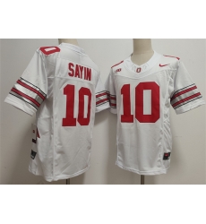 Men Ohio State Buckeyes 10 Julian Sayin White F U S E Limited Stitched Jersey Men Ohio State Buckeyes 10 Julian Sayin White F U S E Limited Stitched Jersey