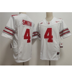 Men Ohio State Buckeyes 4 Jeremiah Smith White F U S E Limited Stitched Jersey Men Ohio State Buckeyes 4 Jeremiah Smith White F U S E Limited Stitched Jersey