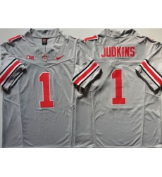 Men Ohio State Buckeyes GRAY #1 Quinshon Judkins F U S E Stitched NAAA Jersey Men Ohio State Buckeyes GRAY #1 Quinshon Judkins F U S E Stitched NAAA Jersey