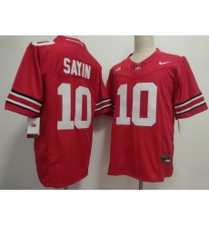 Men Ohio State Buckeyes Julian Sayin #10 Red Stitched NCAA Jersey Men Ohio State Buckeyes Julian Sayin #10 Red Stitched NCAA Jersey