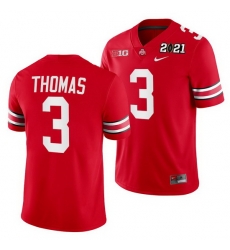 Ohio State Buckeyes Michael Thomas Scarlet 2021 Sugar Bowl Champions College Football Playoff College Football Playoff Jersey