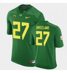 Men Oregon Ducks Jacob Breeland Replica Green Game Football Jersey