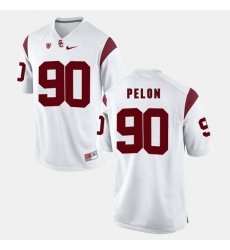 Men Usc Trojans Claude Pelon Pac 12 Game White Jersey