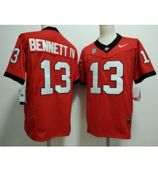  Georgia Bulldogs #13 Stetson Bennett IV Red F U S E Jersey