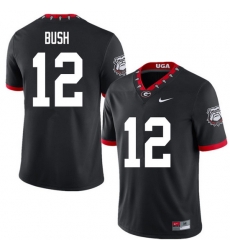 2020 Men #12 Tommy Bush Georgia Bulldogs Mascot 100th Anniversary College Football Jerseys Sale-Blac