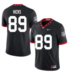 2020 Men #89 Braxton Hicks Georgia Bulldogs Mascot 100th Anniversary College Football Jerseys Sale-B