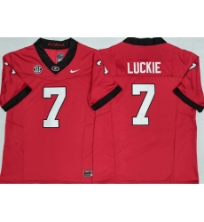 Georgia Bulldogs 7 Lawson Luckie Red 2025 F U S E Stitched Jersey Georgia Bulldogs 7 Lawson Luckie Red 2025 F U S E Stitched Jersey