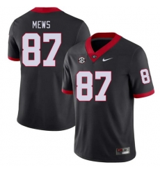 Men #87 Mekhi Mews Georgia Bulldogs College Football Jerseys Stitched-Black