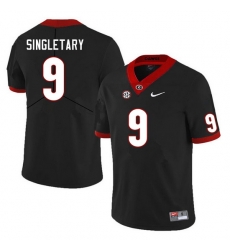 Men #9 Jaheim Singletary Georgia Bulldogs College Football Jerseys Sale-Black