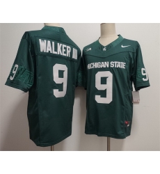 Men Michigan State Spartans Green 9 WALKER III Green F U S E Stitched Jersey Men Michigan State Spartans Green 9 WALKER III Green F U S E Stitched Jersey