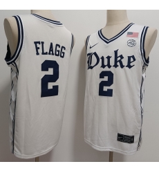 Duke Blue Devils  #2 Cooper Flagg White Jersey