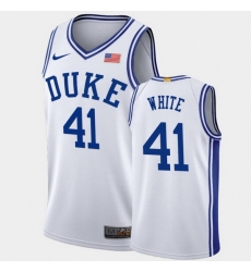 Duke Blue Devils Jack White White Authentic Men'S Jersey