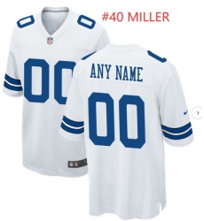 Men Dallas Cowboys MIller #40 White Stitched NFL Jersey Men Dallas Cowboys MIller #40 White Stitched NFL Jersey