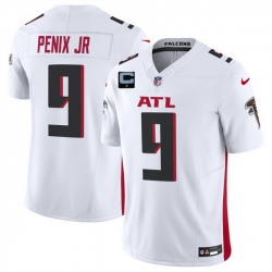 Men Atlanta Falcons 9 Michael Penix Jr White 2025 F U S E  With 1 Star C Patch Vapor Untouchable Limited Stitched Football Jersey Men Atlanta Falcons 9 Michael Penix Jr White 2025 F U S E  With 1 Star C Patch Vapor Untouchable Limited Stitched Football Jersey