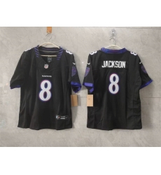 Women Baltimore Ravens 8 Lamar Jackson Black F U S E Vapor Football Jersey Women Baltimore Ravens 8 Lamar Jackson Black F U S E Vapor Football Jersey