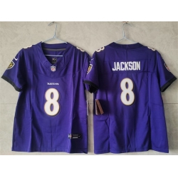 Women Baltimore Ravens 8 Lamar Jackson Purple Vapor Football Jersey  Women Baltimore Ravens 8 Lamar Jackson Purple Vapor Football Jersey