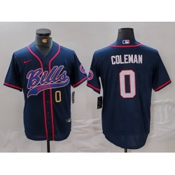 Men Buffalo Bills 0 Keon Coleman Navy With Patch Cool Base Stitched Baseball Jersey 2 Men Buffalo Bills 0 Keon Coleman Navy With Patch Cool Base Stitched Baseball Jersey 2