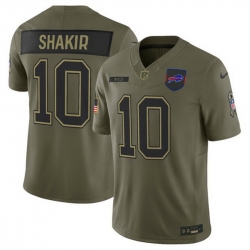 Men Buffalo Bills 10 Khalil Shakir Olive 2025 F U S E  Salute to Service Limited Stitched Football Jersey Men Buffalo Bills 10 Khalil Shakir Olive 2025 F U S E  Salute to Service Limited Stitched Football Jersey