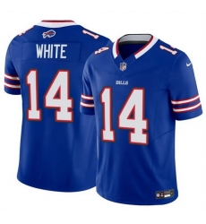 Men Buffalo Bills 14 Mike White Blue 2025 F U S E  Vapor Untouchable Limited Stitched Football Jersey Men Buffalo Bills 14 Mike White Blue 2025 F U S E  Vapor Untouchable Limited Stitched Football Jersey