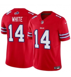 Men Buffalo Bills 14 Mike White Red 2025 F U S E  Vapor Untouchable Limited Stitched Football Jersey Men Buffalo Bills 14 Mike White Red 2025 F U S E  Vapor Untouchable Limited Stitched Football Jersey