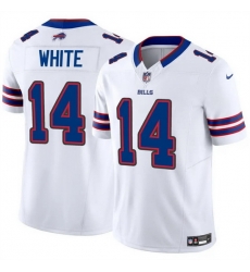 Men Buffalo Bills 14 Mike White White 2025 F U S E  Vapor Untouchable Limited Stitched Football Jersey Men Buffalo Bills 14 Mike White White 2025 F U S E  Vapor Untouchable Limited Stitched Football Jersey