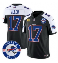 Men Buffalo Bills 17 Josh Allen Black Alternate F U S E  4 Star C With Est  1960 Patch Vapor Untouchable Limited Stitched Football Jersey Men Buffalo Bills 17 Josh Allen Black Alternate F U S E  4 Star C With Est  1960 Patch Vapor Untouchable Limited Stitched Football Jersey
